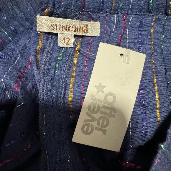 SUNCHILD***Girls Summer Blue Steiped Pants***Size 12 $90 - Picture 4 of 4